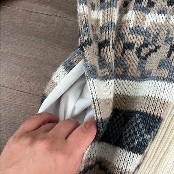 Vintage American Priority Knit Zip Sweater Geometric Southwestern Design XXL - Picture 6 of 16